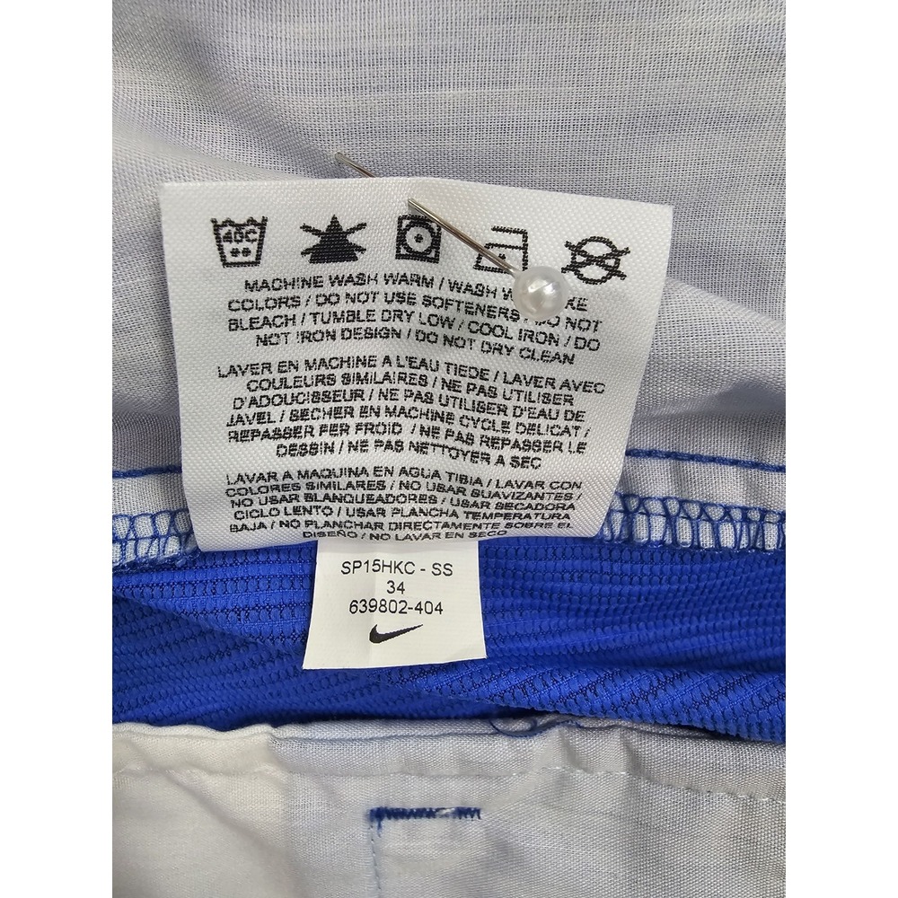 Nike Golf Tour Performance Mens 34 Dri Fit Blue Striped Sport Shorts 639802-404 - Picture 9 of 9